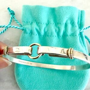Tiffany & Co. Silver and Gold Accent Bangle